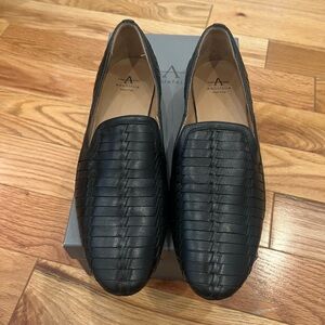 Aquatalia woven leather loafer